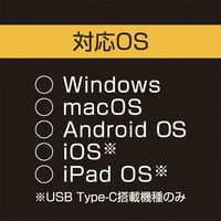 ナカバヤシ Type-C HDMIケーブル 4K60Hz対応 3m USD-4K30BK 1本