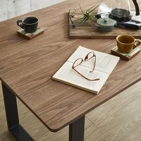 【軒先渡し】後藤家具物産 ダイニングテーブル ウォールナット突板仕様 幅1600×奥行800×高さ710mm ブラウン DT-MKRI 1台（直送品）