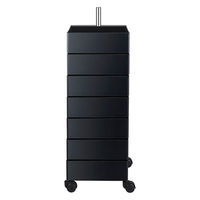 SEVEN BEAUTY (セブンビューティー) 回転スライスワゴン 7段 ブラック 43881 1台（直送品）