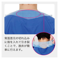 フィフティ・ヴィジョナリー プラスチックエプロン(ブルー) FV-EZ-00060 1セット(1箱(80枚)×12)