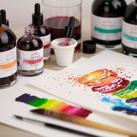 エルバン（HERBIN） エクラ　５０ｍｌ　ウォーターカラーインク スポイド付きキャップ　染料 バーミリオン 1個（直送品）