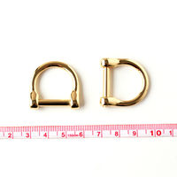 日本紐釦貿易 ネジ式Dカン ジョイントパーツ ゴールド TYP663-G 1セット(12個:4個×3袋)