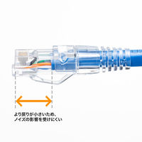 サンワサプライ RJ-45コネクタ(カテゴリ6A、貫通型、への字ラッチ、ブーツ付き) ADT-6ARJKNH-10 1個