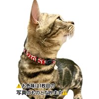 首輪 猫用 コットンカラクサキャット レッド 1セット（1個×3）岡野製作所