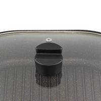 ベストコ グリルパン 魚焼き ガラス蓋付 IH ガス火対応 ダイヤモンドコート ND-5120 1個