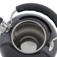 ベストコ やかん 笛吹き ケトル 2.4L ステンレス製 IH 対応 ブラック NQ-0027 1個