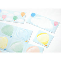 デザインフィル カラー色紙 シール付 気球柄 33245006 1個