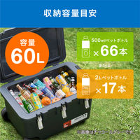 【アウトドア】アイリスオーヤマ 真空断熱クーラーボックス 60L ホワイトアッシュ VITC-60 1個