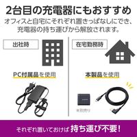 エレコム ノートPC用充電ケーブル タイプC to DC角コネクタ 60W 2m DC-PDL20BK 1個