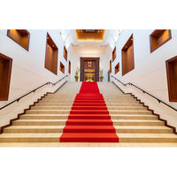 萬葉毛氈 純毛ウール100% 赤 厚み3mm 巾950mm 長さ18.3m 赤3t-950巾 1本（直送品）