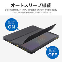 iPad (第10世代)　10.9 inch  フラップケース ブラック スタンド機能 オートスリープ機能 Apple pencil収納可能