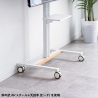 サンワサプライ 32～55型対応ロータイプディスプレイスタンド 幅650×奥行444×高さ1226mm ホワイト CR-PL60W 1台（直送品）