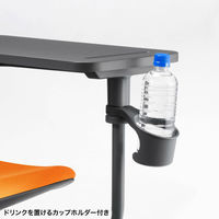 サンワサプライ ミーティングチェア テーブル付き オレンジ SNC-T165D 1脚（直送品）