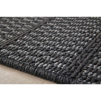 スミノエ ホームラグ ミニマル リュクス 屋外 防炎 ラグ ブレイド 1000×2000mm ブラック 4549781321950 1枚（直送品）