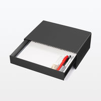 無印良品 スチールモニタースタンド 引出付 ダークグレー 約幅320×奥行230×高さ110mm 良品計画