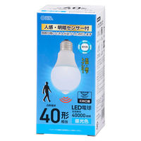 オーム電機 LEDセンサー E26 4.7W 昼光色 06-5588 1個