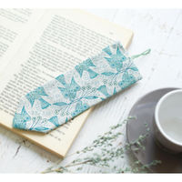 マカベアリス Words of Forest -Hope Bird- 綿麻プリント生地 ホワイト×ブルー 2mカット ACM002-B-2M（直送品）