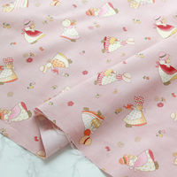 スーちゃんコレクション Sunbonnet Sue プリント生地 ブラウン 巾約110cm×1mカット NCM22000-1D-1M（直送品）