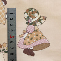 スーちゃんコレクション Sunbonnet Sue プリント生地 グリーン 巾約110cm×4mカット NCM22000-2D-4M（直送品）