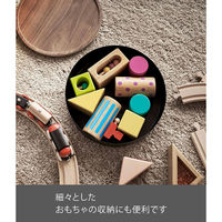 山崎実業 蓋付き収納ケース ラウンド ブラウン×ブラック 1個入 YJ5800 1個