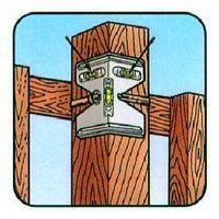 エスコ ポストレベル[柱用・垂直・水平器] EA721SB-3 1セット(4個)（直送品）