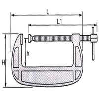 エスコ 0ー 75mm/ 50mm シャコ万力 EA526WB-75 1個（直送品）