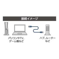 ナカバヤシ カテゴリー7 LANケーブル ブラック 2m C7-020BK 1本