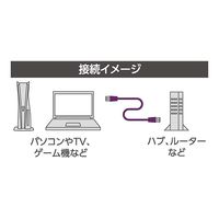 ナカバヤシ カテゴリー8 LANケーブル ブラック 3m C8-030BK 1本
