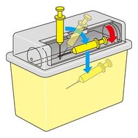アズワン 針捨てBOX(ナビス はりぽっとん)ケース販売 20個入 NR-4 1箱(20個) 8-709-51（直送品）