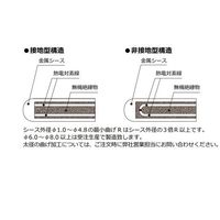 坂口電熱 Tー35型シース熱電対 Kタイプ 【接地】 φ2.3×1000L T352310 1本 65-8106-06（直送品）