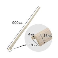 カーボーイ 安心クッションL字型 90cm 極細 768 1個 65-9193-28（直送品）