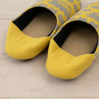 センコー となりのトトロ ネコバスかかとニット スリッパ 約22-24cm イエロー TOB231012 1足（直送品）