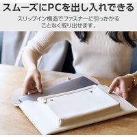 パソコンケース 14インチ レザー スリム PCケース フロントポケット付 ホワイト BM-IBEM01WH-IL エレコム 1個