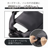 ショルダーバッグ ミニサイズ 斜めがけ スマホポーチ フロントポケット付 カームブラック BMA-OFSC01BK エレコム 1個