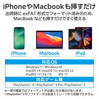 SSD 外付け 500GB USB3.2(Gen2) USBメモリ型 シルバー ESD-EPA0500GSV エレコム 1個