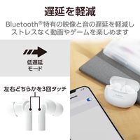 ワイヤレスイヤホン Bluetooth5.2 アクティブ ノイズキャンセリング ホワイト LBT-TWS15WH2 エレコム 1個