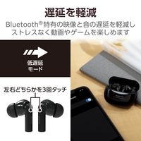 ワイヤレスイヤホン Bluetooth5.2 アクティブ ノイズキャンセリング ブラック LBT-TWS15BK2 エレコム 1個