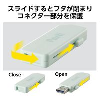 USBメモリ 64GB USB3.2(Gen1) スライドシャッター式 ライトブルー MF-SKU3064GLB エレコム 1個（直送品）