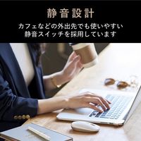 ワイヤレスマウス 静音マウス 無線 2.4GHz 4ボタン 薄型 ILMF ホワイト M-TM10DBWH-IL エレコム 1個