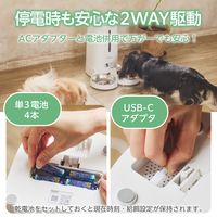 自動給餌器 猫 中小型犬 4L 2匹用 録音可 タイマー式 1日6食 丸洗い可能 ホワイト PET-AF04WH エレコム 1個（直送品）
