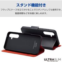 Galaxy A55 5G ケース レザー 手帳型 超軽量 ブラック PM-G243PLFUBK エレコム 1個