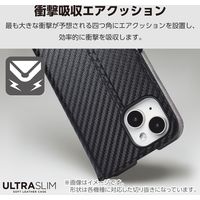 Google Pixel 8a ケース レザー 手帳型 超軽量 カーボンブラック PM-P241PLFUCB エレコム 1個（直送品）