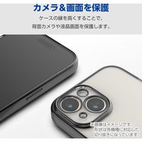 AQUOS wish4 ケース ソフト メタリックフレーム メタリックブラック PM-S241UCTMKBK エレコム 1個