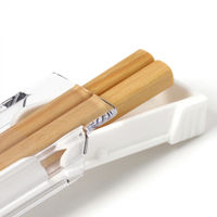 【LAKOLE/ラコレ】 家紋風ロゴランチ箸&ケース チャコール