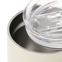 【LAKOLE/ラコレ】 【保温保冷】フタ付きステンレスマグ（350ml） アイボリー