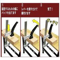 藤原産業 SK11 ワンタッチレバークランプ 最大口開き200mm ふところ深さ90mm LLSー200 1セット(2組)（直送品）