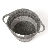 トライカラーバスケット（S） ダークグレー LAKOLE/ラコレ