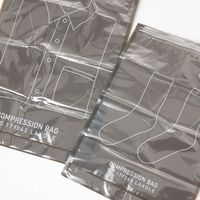 【LAKOLE/ラコレ】 圧縮袋2枚セット チャコール