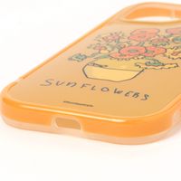 （世界の名作）フレームカラーiPhoneケースiPhone13/14 ひまわり LAKOLE/ラコレ