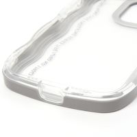 ウェーブデザインiPhoneケースiPhone14Pro ブルー LAKOLE/ラコレ